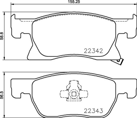 A.B.S. P 59 092 BREMBO Bremsbelagsatz, Scheibenbremse